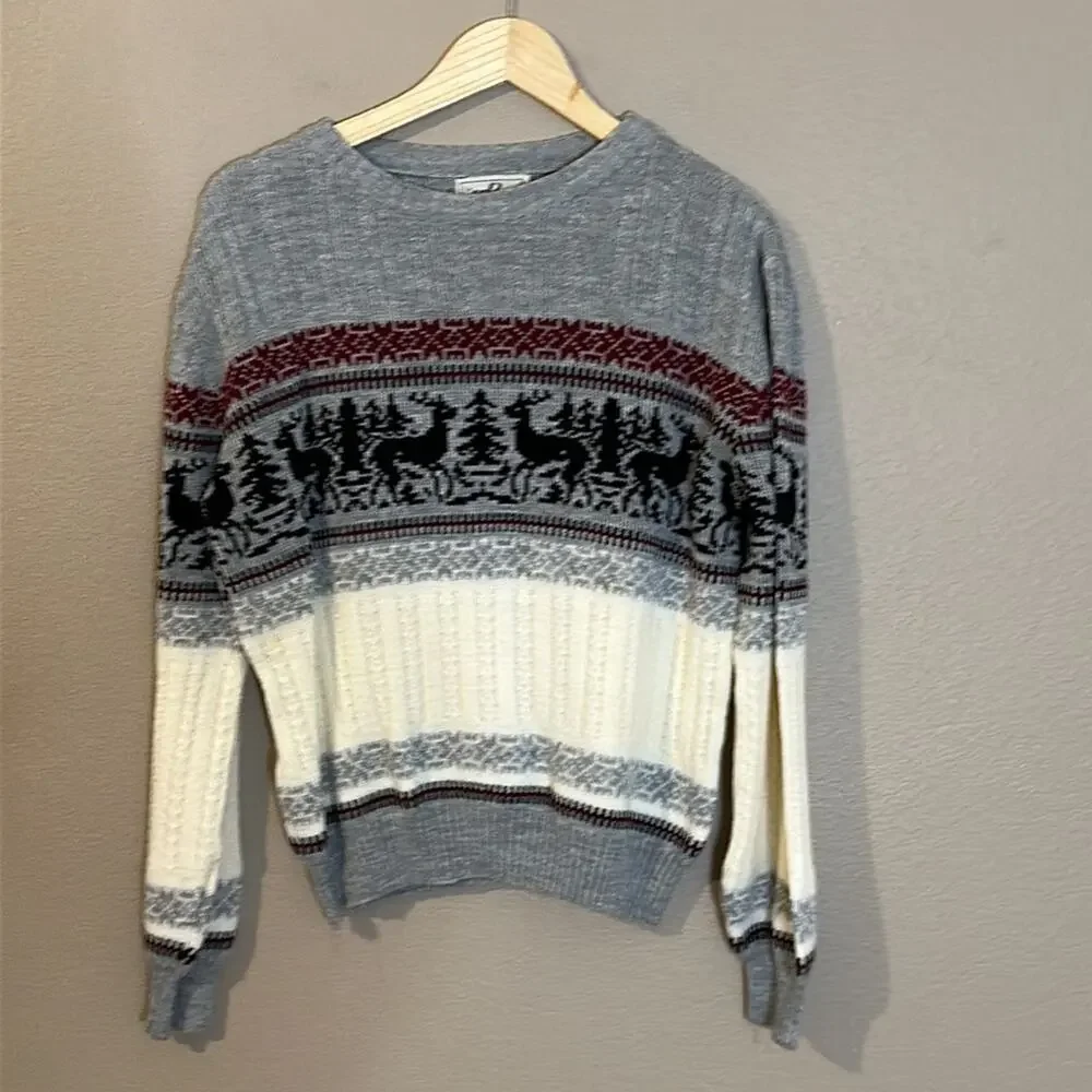 K. P. Knitwear 80’s Vintage Ski Lodge Christmas Sweater Size Small - Picture 3 of 9
